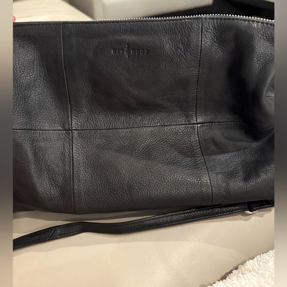 Women’s leather black crossbody bag in perfect shape